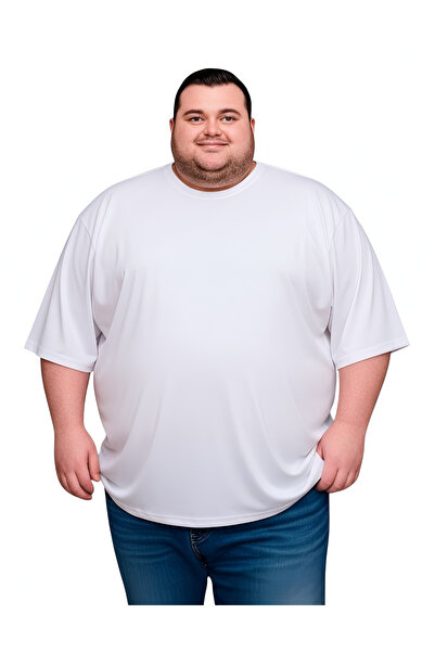 sngl Erkek Büyük Beden Oversize Kısa Kollu T-shirt 3xl 4xl 5xl 6xl 7xl 8xl
