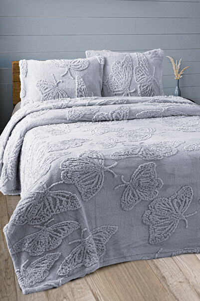 My Catherine Двоспальне м'яке ковдру / покривало Wellsoft з малюнком метеликів 230x250 см | БЕЗ ПОДУШКИ