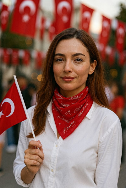BERG ATELIER Türk Bayrağı Atatürk Desenli Bandana