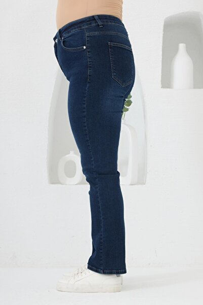 RMG Tube Leg Plus Size Navy Blue Jeans