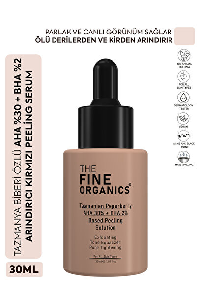 THE FINE ORGANICS Tazmanya Biberi Özlü AHA %30 + BHA %2 Cilt Tonu Eşitleyici ...