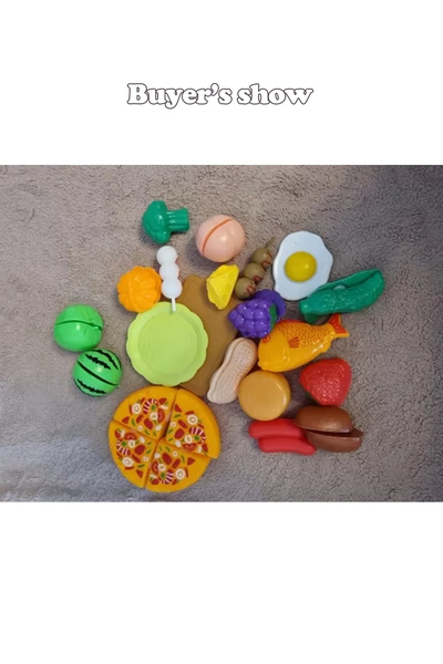 Choice مجموعة من قطع الطعام النباتية الممتعة العشوائية، وألعاب الفاكهة والخضروات، ومجموعات اللعب المنزلية، والأساسيات المبكرة