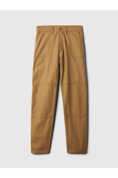 GAP Erkek Kahverengi Double-Knee Utility Baggy Jean Pantolon