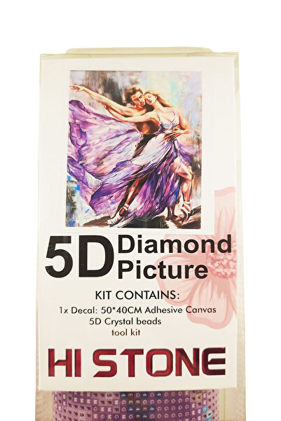 histone 5D Elmas Taş İşleme Kiti 40x50 cm Dansçı Çift Desen