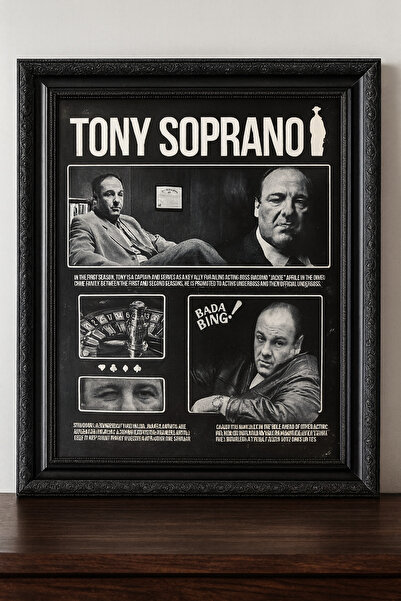 BuzzDesigns Tony Soprano Çerçeveli Tablo – The Sopranos Tasarımı