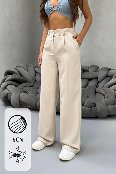 BİKELİFE Női, magas derekú, széles szárú, bő szárú, kényelmes szabású palazzo nadrág