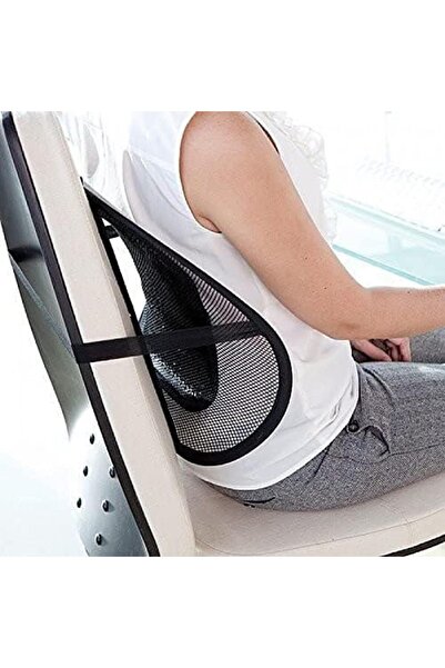 Generic Mesh Lumbar Support Cushion with Massage Beads for Car, Office Chair, and Home Back Support