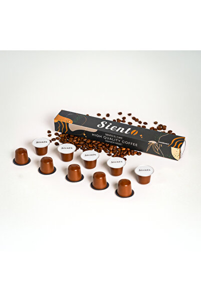 siento gıda Fındık Kapsül Kahve 1 Kutu (Nespresso Uyumlu) 10’lu (10'lu)