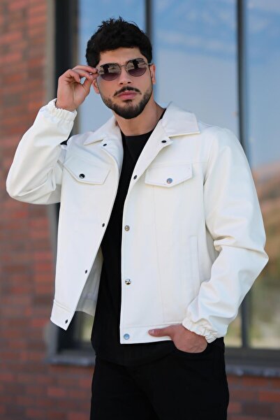 Stilkombin Пальто зі штучної шкіри STR 5021-50311 з еластичними рукавами на блискавці