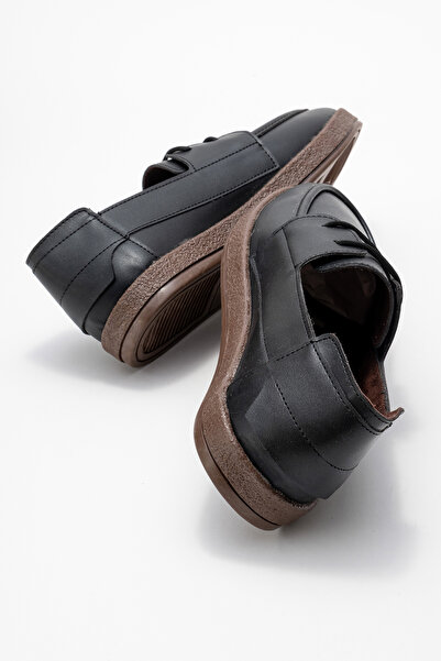 by selvi Lukka Shoes Rosa Мъжки черни обувки от синтетична кожа с връзки, подходящи за ежедневно носене