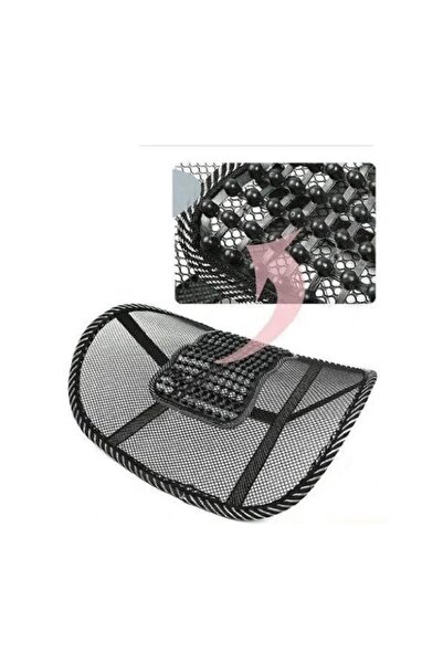 Generic Mesh Lumbar Support Cushion with Massage Beads for Car, Office Chair, and Home Back Support