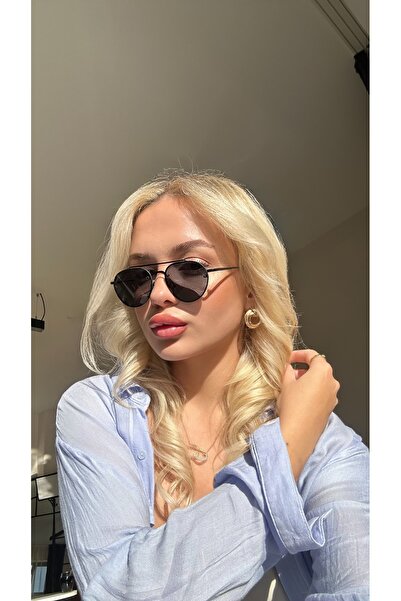 Angel Eyes Damla Design Black Frame Black Glass Unisex Sunglasses