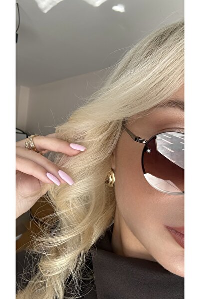 Angel Eyes Damla Design Brown Frame Brown Glass Unisex Sunglasses