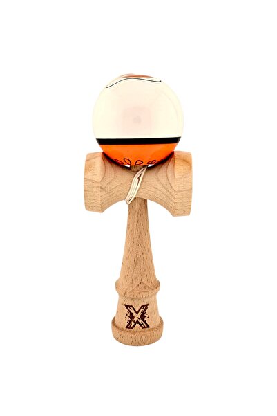 LEIBOO Kendama Profesionala X, din Lemn, Bila cu Invelis SUPER STICK, 18 cm, Aderenta