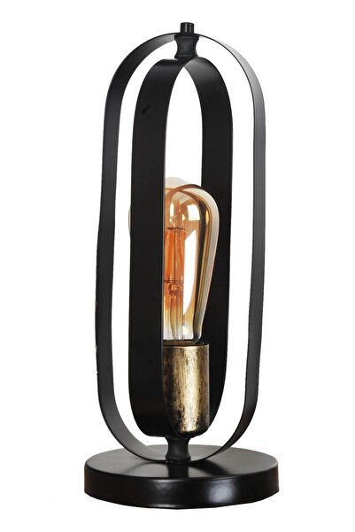 VENON Night Light Hadley Table Lamp Glass Metal Black Yellow Patina Chandelier