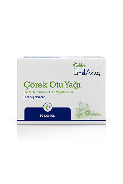Dr. Ümit Aktaş Çörekotu Yağı - Helal Sertifikalı Soğuk Sıkım 30 Kapsül