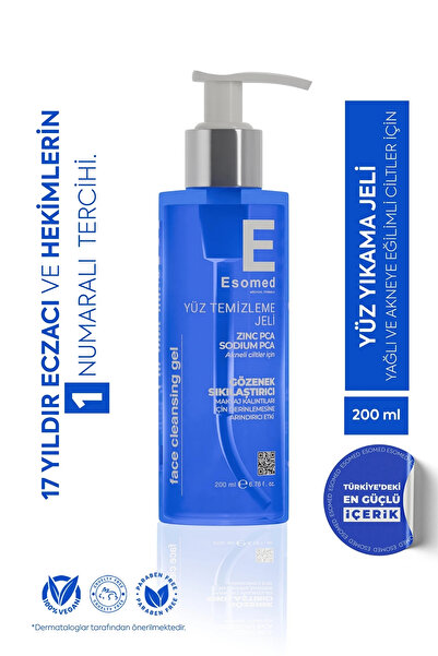 Esomed Yağlı Ve Akneye Eğilimli Ciltler İçin Özel Formül Akne Karşıtı Yüz Temizleme Yıkama Jeli 200 ML