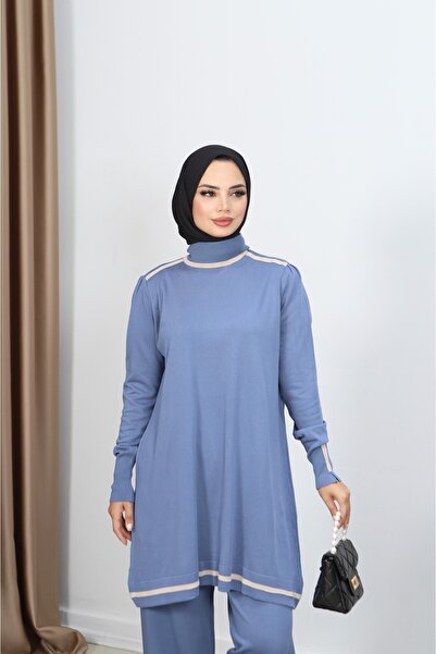 NİSUM MODA Double Color Mercerized Trouser Suit