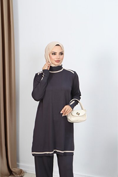 NİSUM MODA Double Color Mercerized Trouser Suit