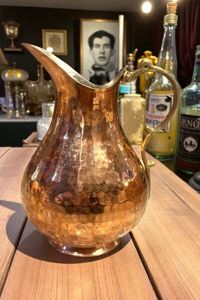 Yardımcı Bakır Since 1997 Çekiç Dövme Bakır Ördek Sürahi