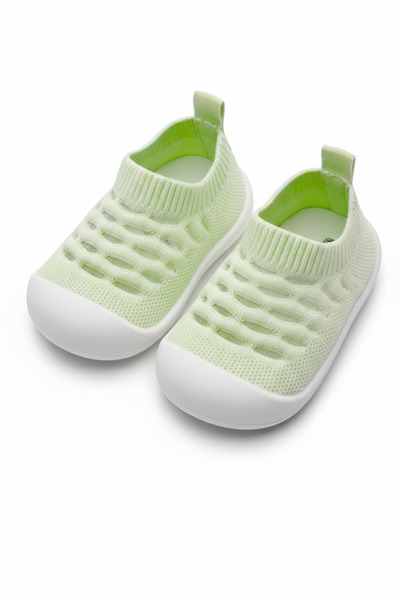 ALTA GRACIA Bebek İlk Adım Örgü Ayakkabı Nefes Alabilir Kaymaz Tabanlı Ortopedik Yumuşak Renkli Patik Çocuk Kreş