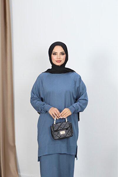 NİSUM MODA Mercerized Suit with Skirt