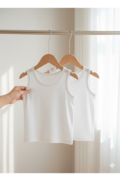 MADALİNA Erkek Çocuk %100 Pamuk 2li Atlet