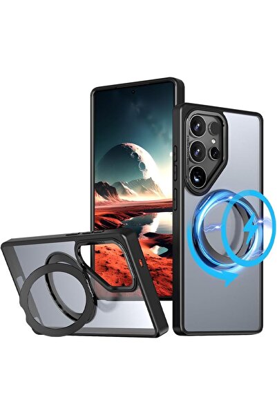 Glassology جراب سامسونج جالاكسي S25 ألترا المغناطيسي النحيف مع حامل دائري 360...