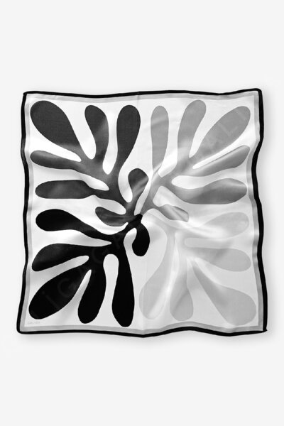 Galiga Leaf 3 %100 Ipek Fular 55x55cm