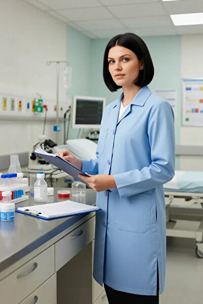 PayBuy Women's Long Sleeve Work Apron Oekotex Certified Vanessa Stylish Comfo...