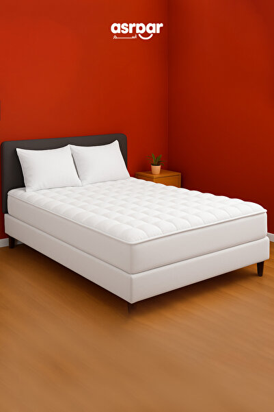 Asraar غطاء مرتبة من الألياف الدقيقة مقاس 20 سم مع حشوة ناعمة من الألياف الدق...