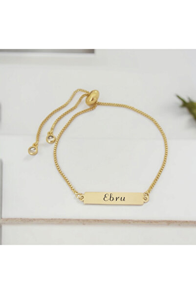 ARCHINO GOLD 14 Ayar Plakalı Altın Zincirli Bayanlar Için Dikdörtgen Motifli ...