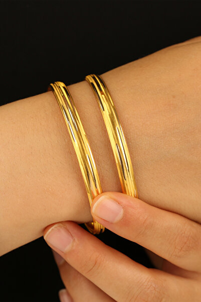 Çgk Çiğdem Gürel Kuyumculuk Çizgili Hediyelik Bilezik