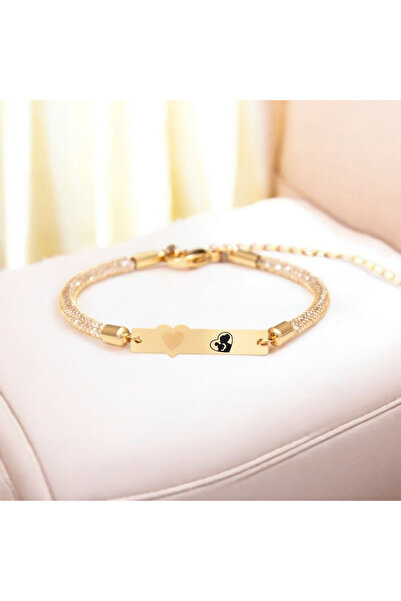 ARCHINO GOLD Altın Plakalı 14 Ayar Anne Sevgisi Temalı Hasır Kordonlu Kalp Fi...