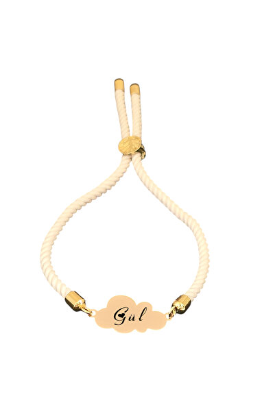 ARCHINO GOLD 14 Ayar Altın Plakalı Bulut Motifli ve Örgü İpli Çocuklar İçin İ...