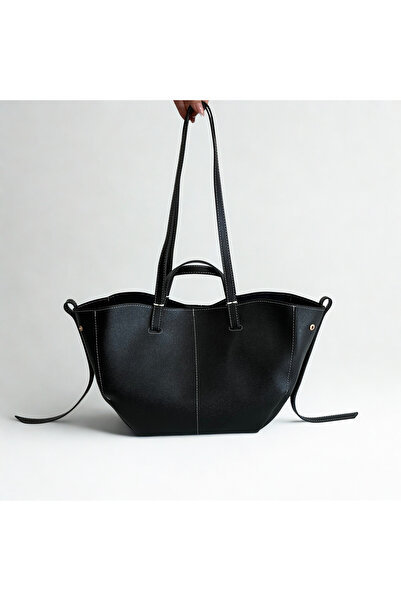 yako حقيبة كتف وحقيبة يد نسائية مزدوجة - حجم كبير، مزودة بمحفظة داخلية، جلد ص...