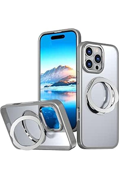 Glassology جراب حامل حلقي مغناطيسي 360 درجة لهاتف iPhone 16 Pro - مقاوم للصدم...