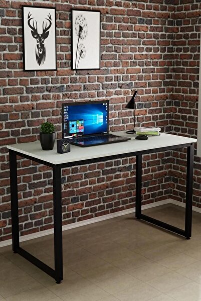 Ceramical Birou de calculator Ms1, birou mic de acasă, masă de scris pentru studiu - 60x120 cm - alb