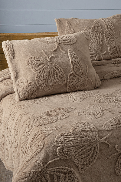 My Catherine Butterfly Patterned Double Soft Wellsoft Blanket / Bedspread 230X250Cm |   Without Pillow