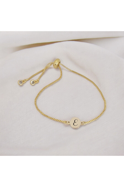 ARCHINO GOLD 14 Ayar Altın Plakalı Bayanlara Özel Yuvarlak Motifli Zincirli E...