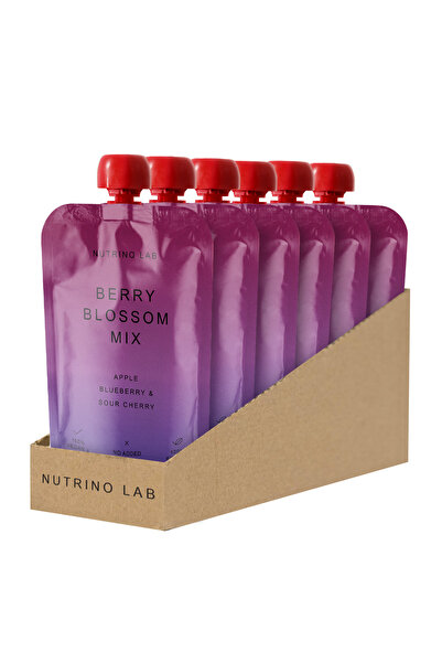 NUTRINO LAB BERRY BLOSSOM piure măr, afine și vișină 6 x 200g