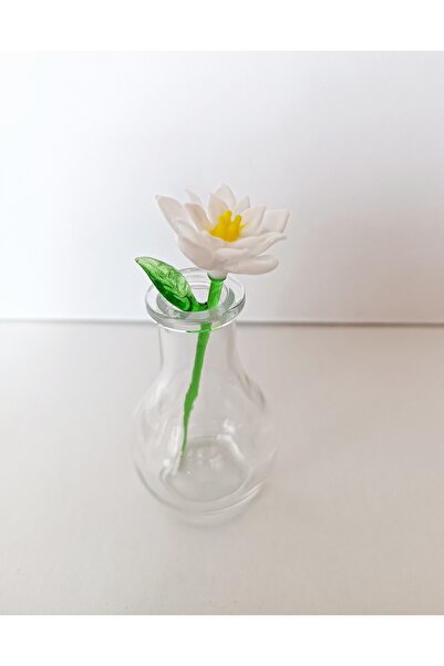 ADAMODART Su Nilüferi Water Lily Çiçeği El yapımı Cam Biblo