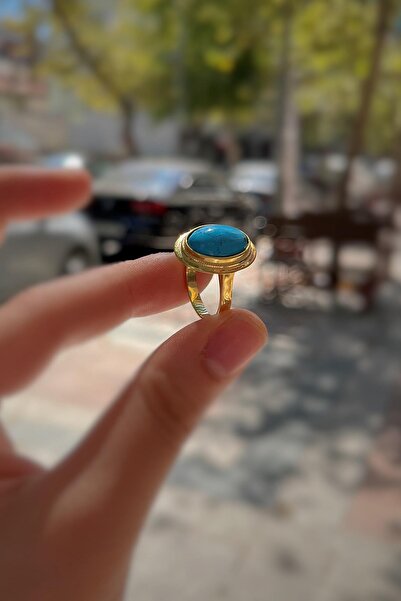 Erer Gümüş Gümüş firuze taşlı yüzük is653e