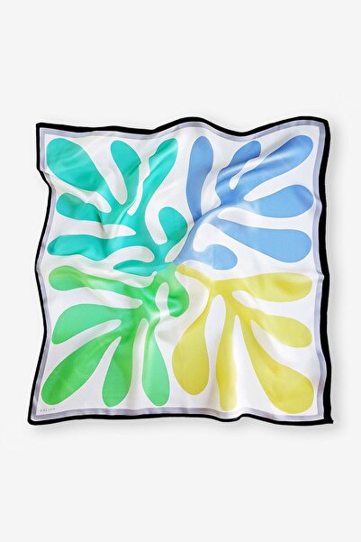 Galiga Leaf 2 %100 Ipek Fular 55x55cm