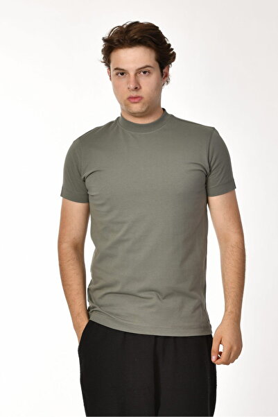 Zegy Велосипедна комір короткий рукав чоловіча футболка - зелена