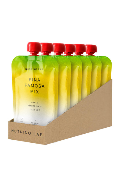 NUTRINO LAB PIÑA FAMOSA piure măr, ananas și cocos 6 x 180g