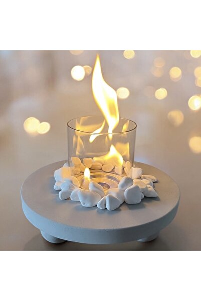 bi ondan bi bundan Beton Masaüstü Şömine Bacasız Ateş Çukuru500 ml Şömine Yakıtı