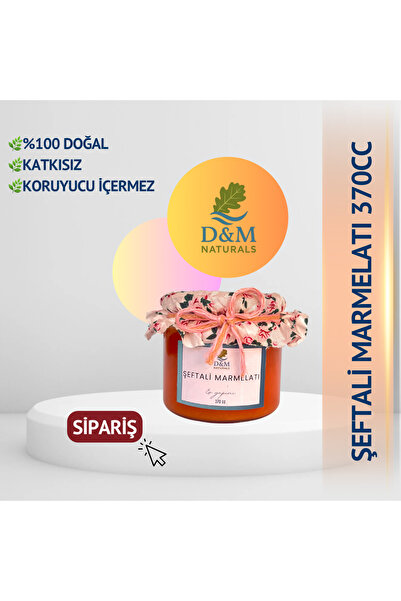 D&M Naturals Doğal Şeftali Marmelatı | 370cc