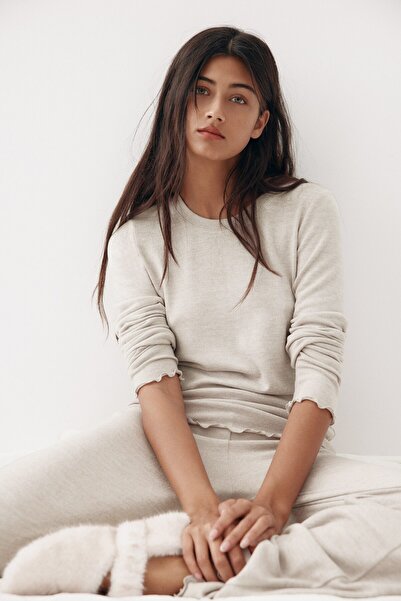 H&M Overloklu Pijama Takımı