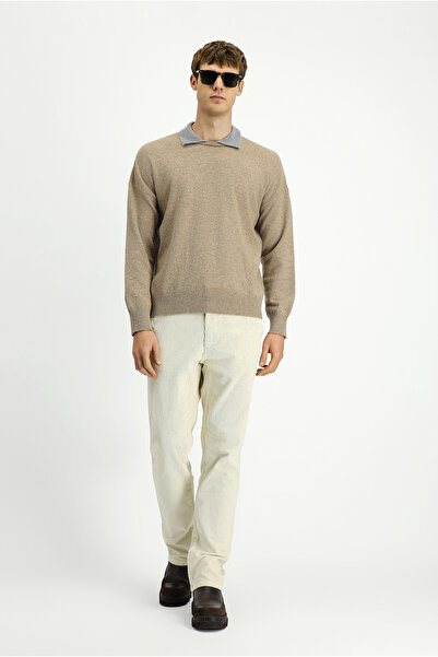 Kiğılı Polo Neck Oversize Extra Comfortable Cut Wool Knitwear Sweater